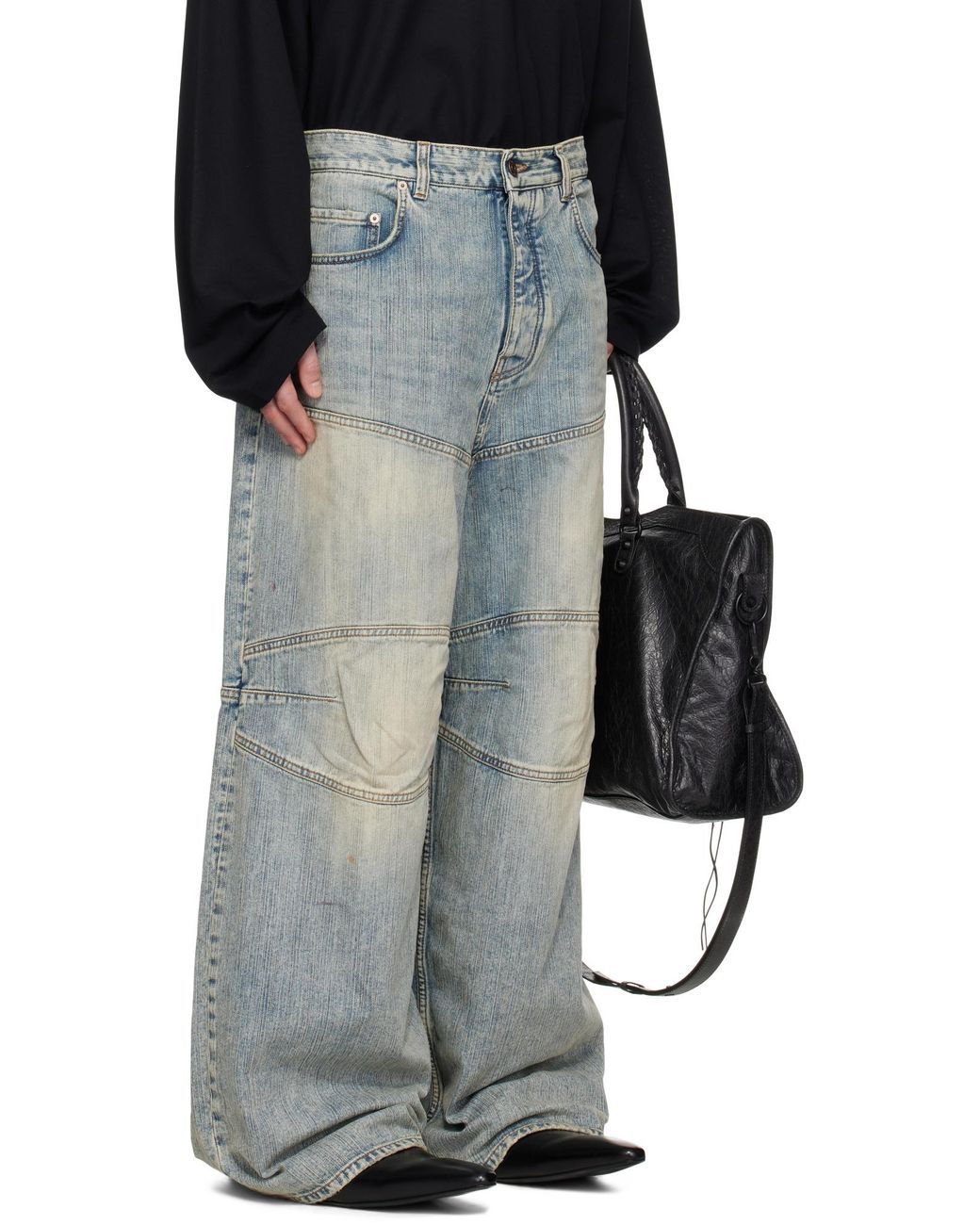 Balenciaga Blue Baggy Jeans for men