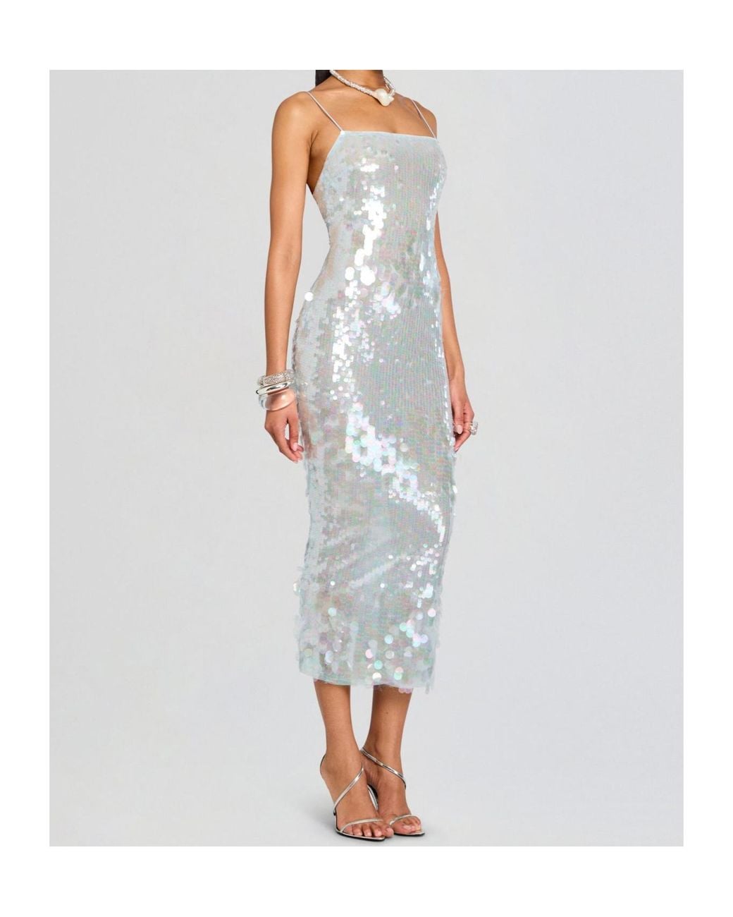 retroféte White Retrofete Alana Sequin Dress