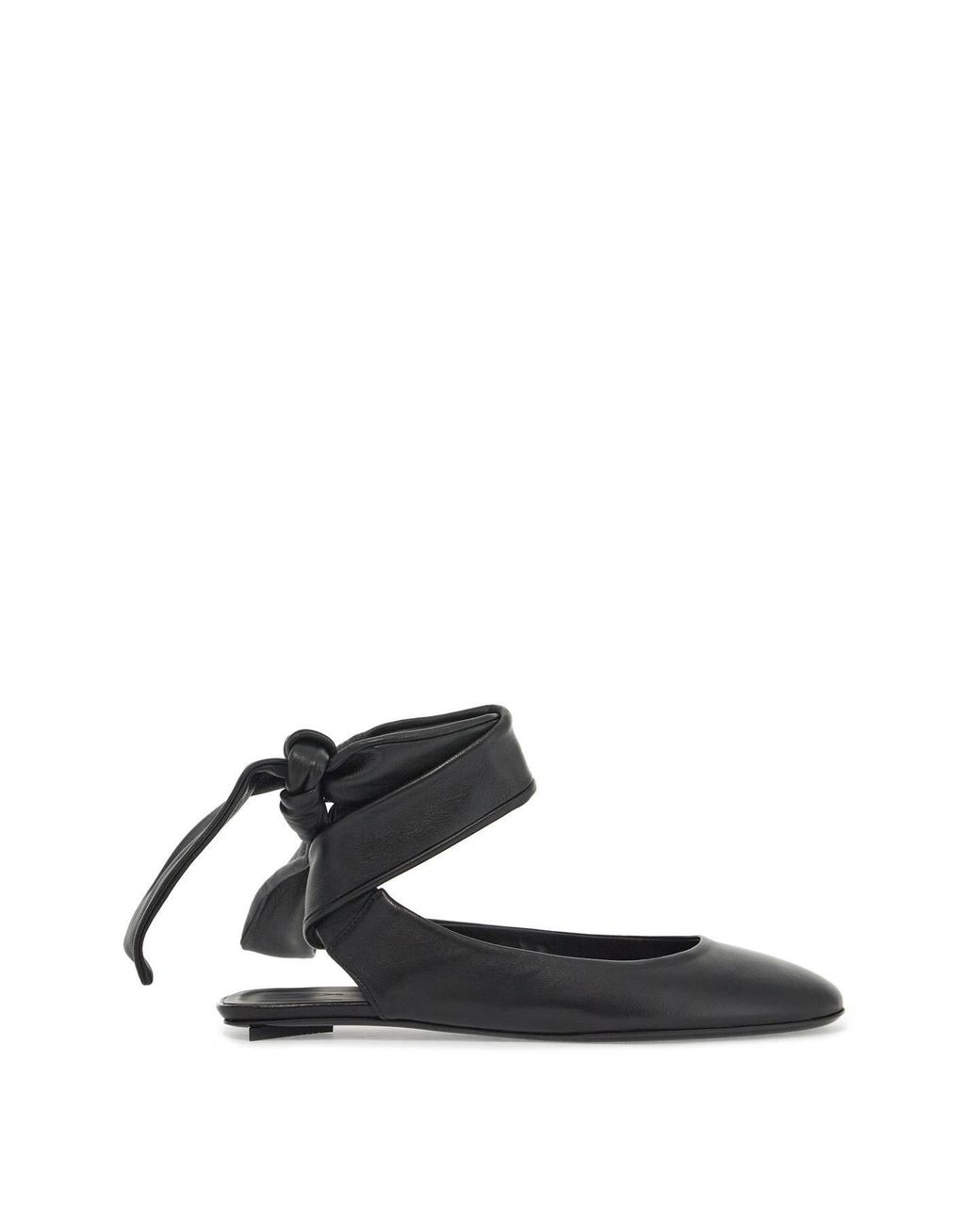 The Attico White The Ankle Strap Flat Shoes