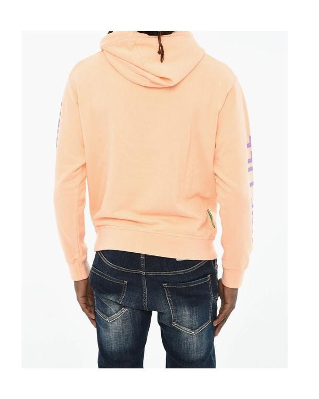 DSquared² Orange One Life Cool Logo-Print Hoodie for men