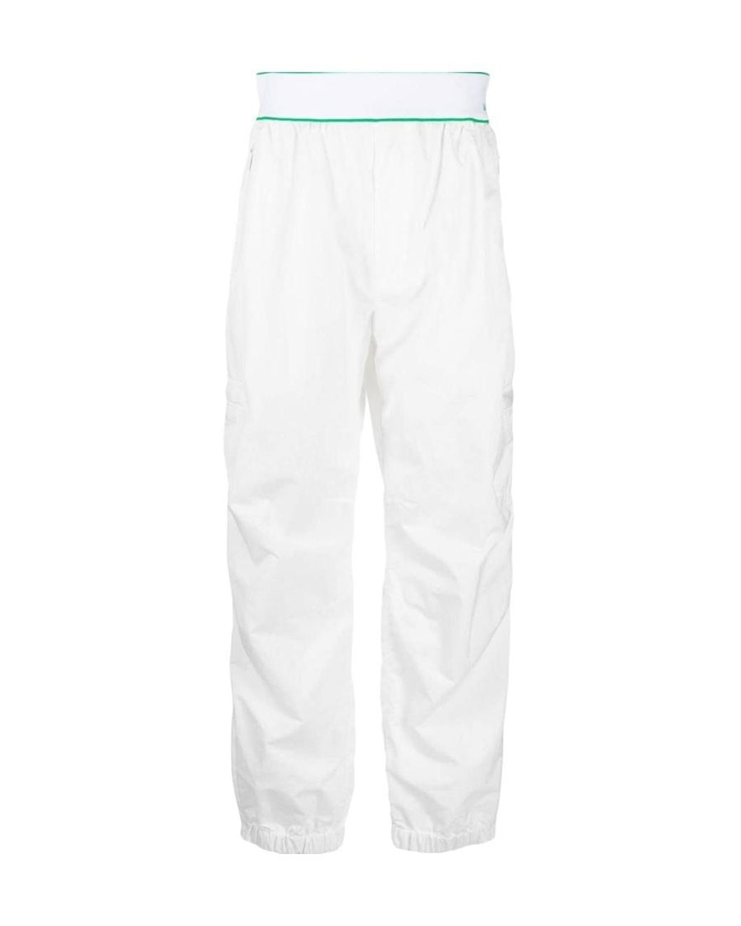 Bottega Veneta White Reverse Logo Pants