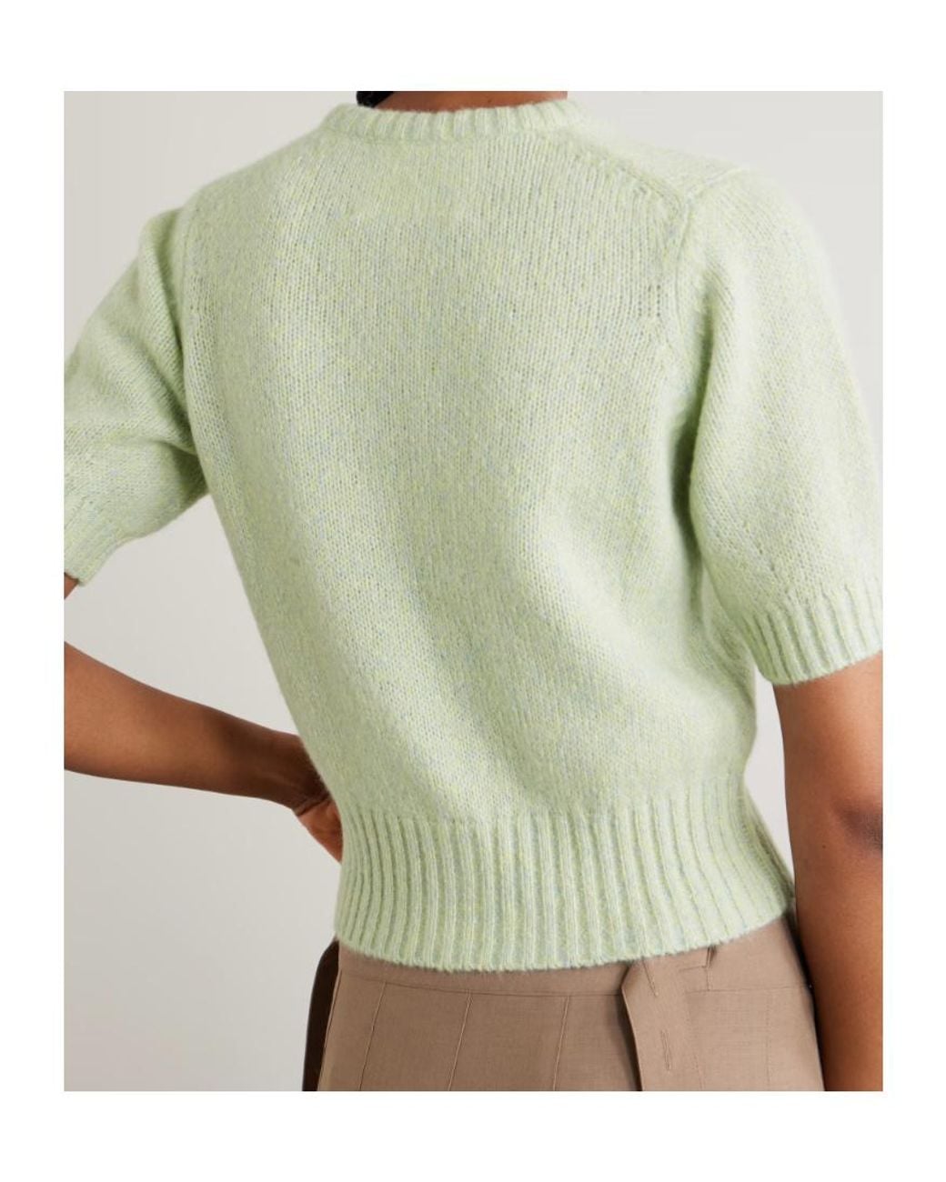 arch4 Green Short-Sleeved Knitted Cardigan
