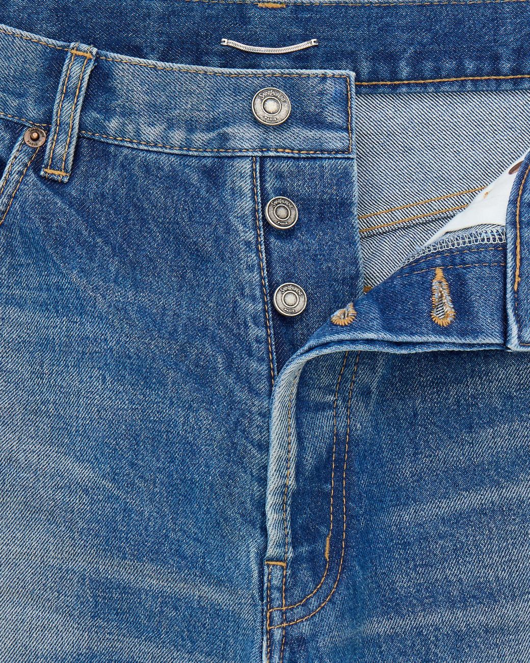 Saint Laurent Blue Tapered High-Rise Jeans for men