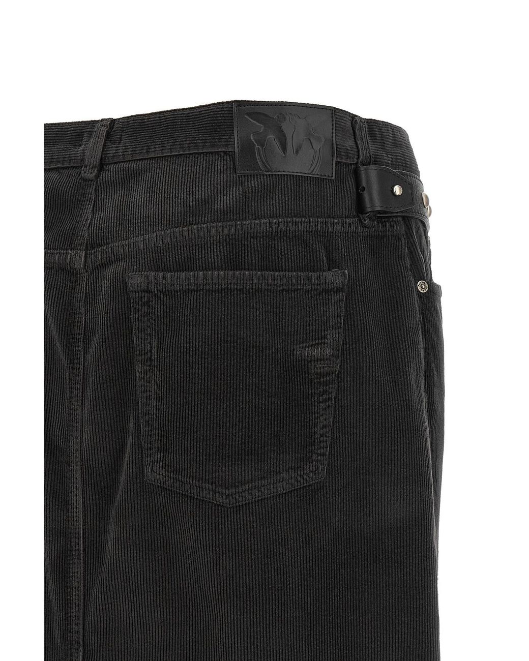 Pinko Black Belted Pencil Skirt