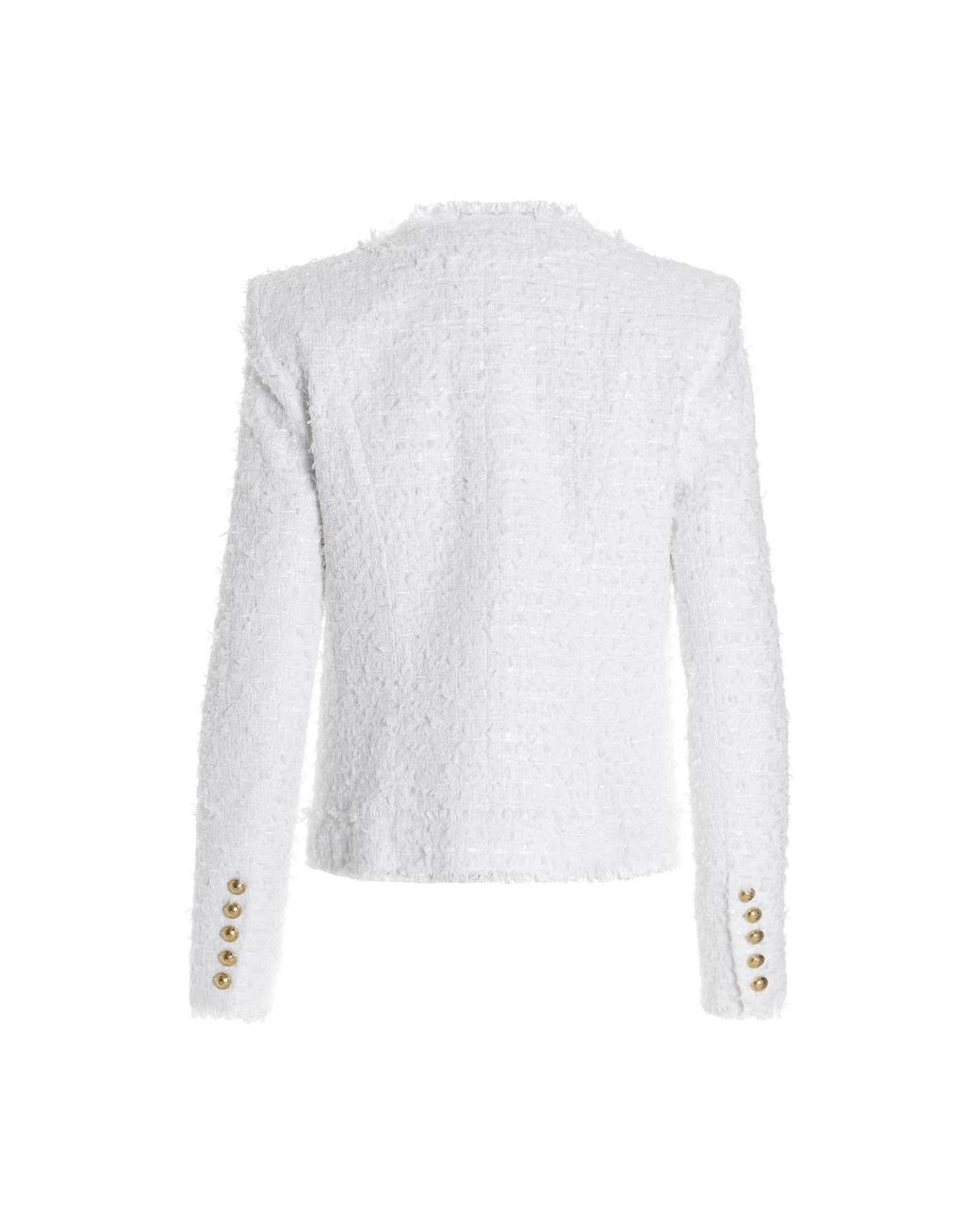 Balmain White Tweed Jacket