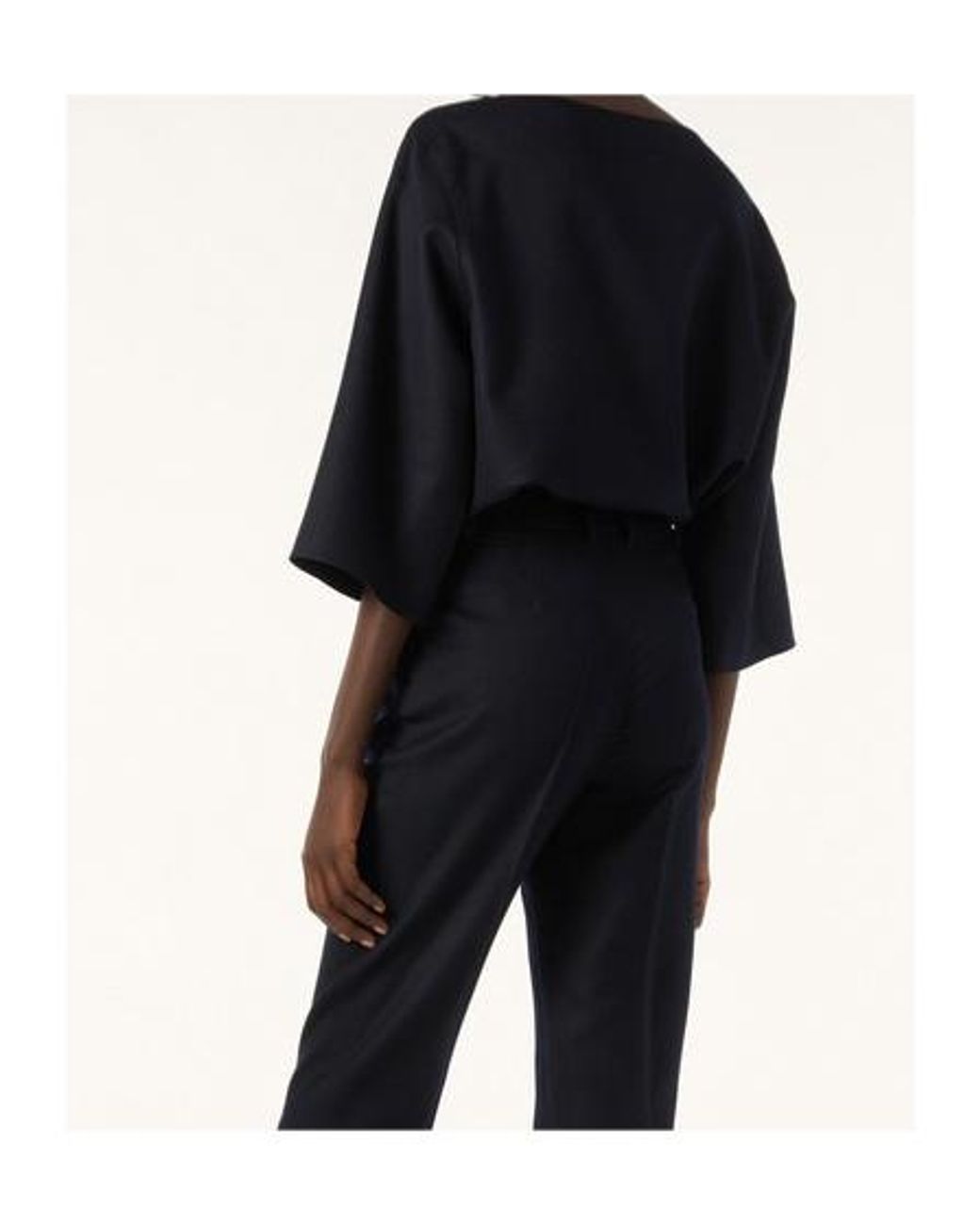 Loro Piana Black Mara Royal Lightness Blouse