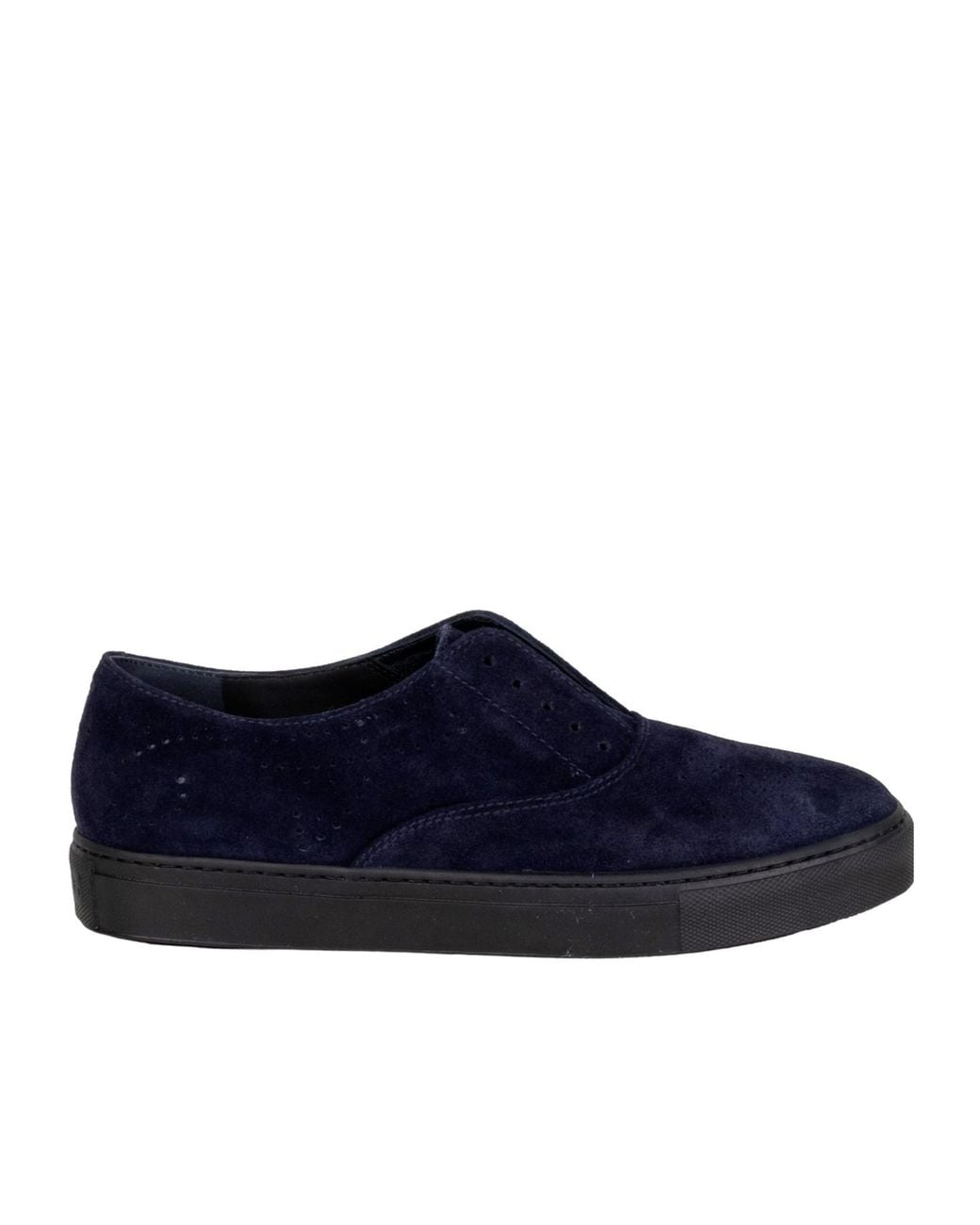 Fratelli Rossetti Blue Suede Slip-On Sneakers