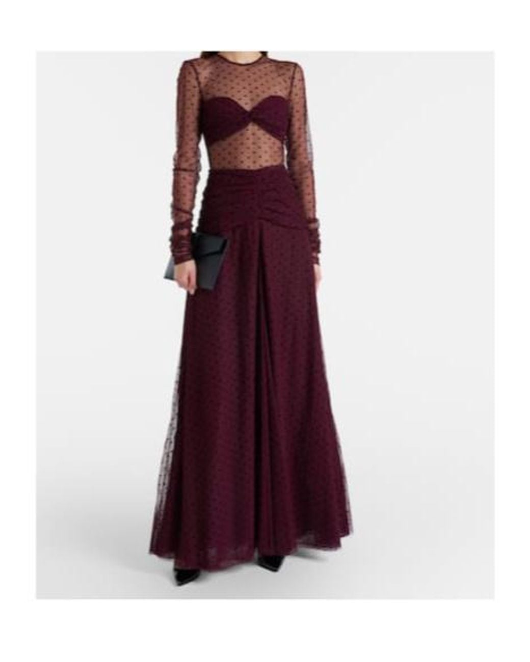 Rebecca Vallance Purple Barbera Point D'Esprit Tulle Gown
