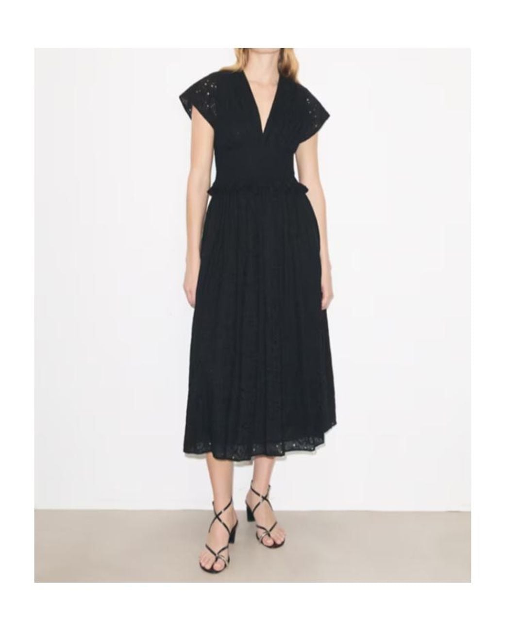 Tory Burch Black Eyelet Cotton Dress