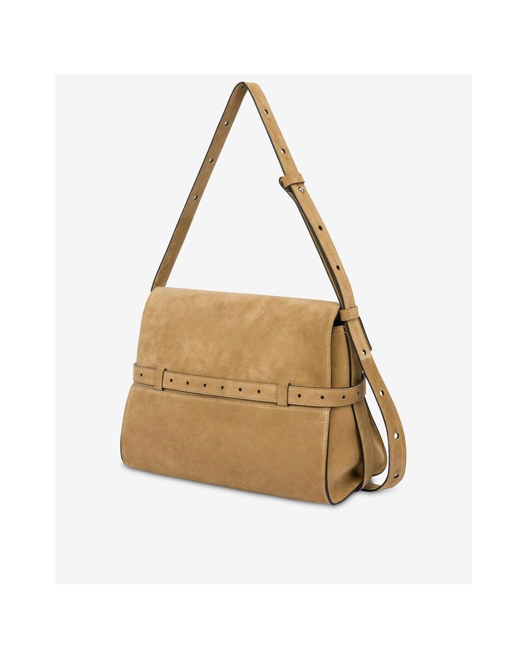 Moschino Metallic Tie Me Buckle Detailed Shoulder Bag