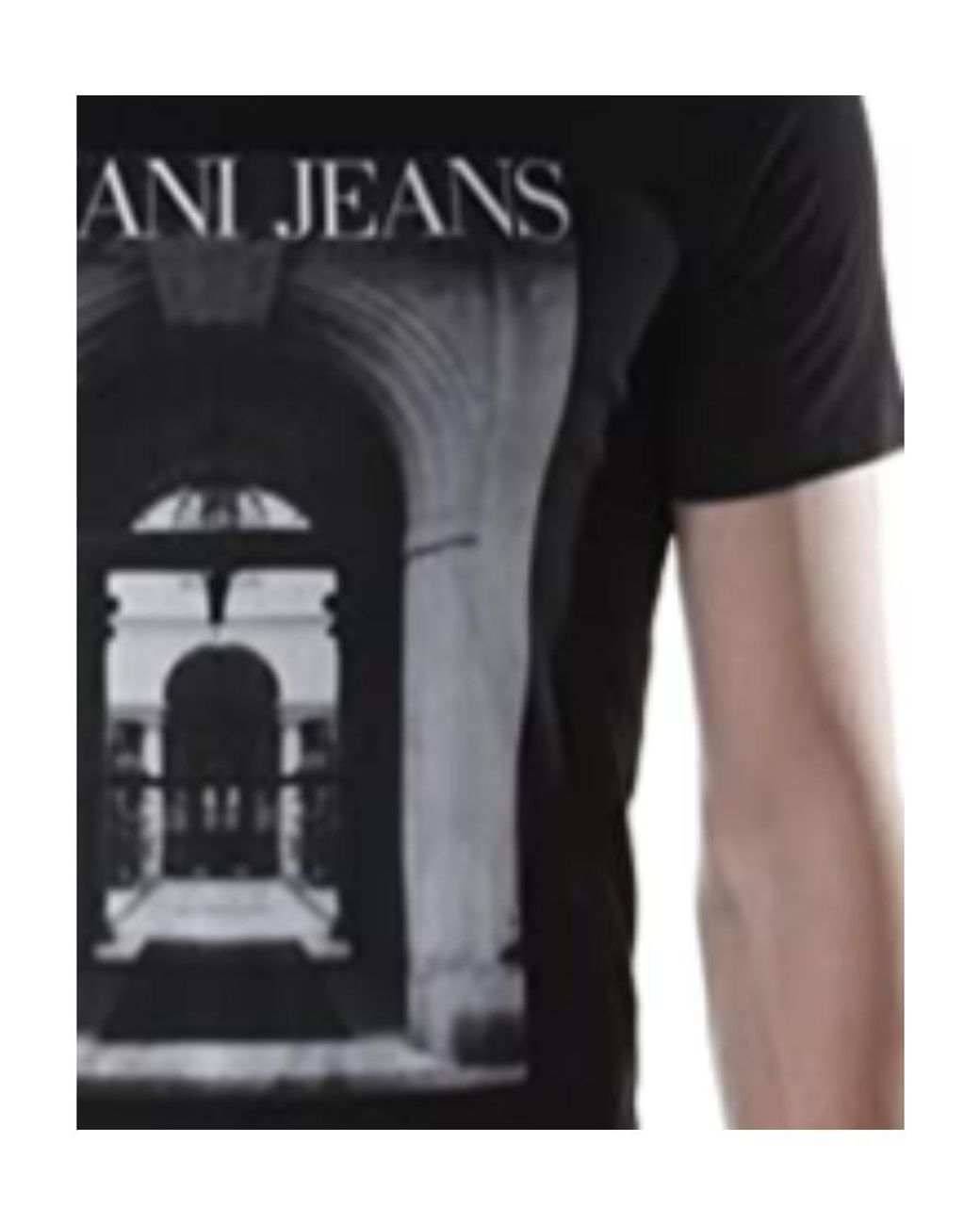Armani Jeans Black Printed T-Shirt for men