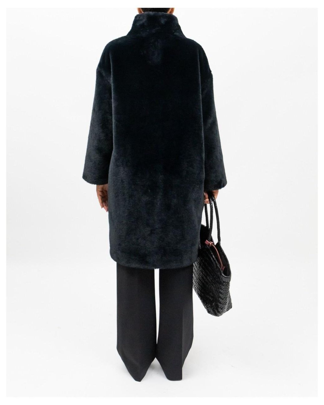 Herno Black Long Sleeved High-Neck Coat