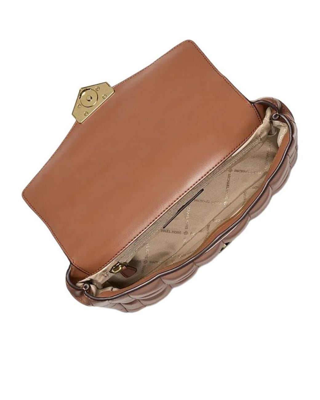 Michael Kors Brown Soho Large Quilted Shoulder Bag