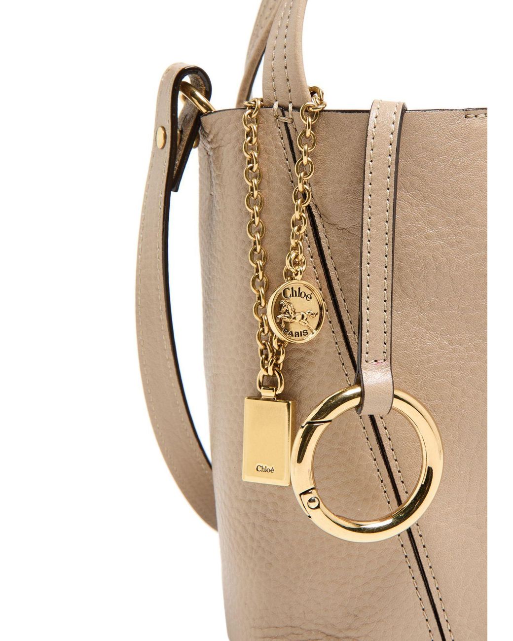 Chloé Natural Spin Grained Leather Tote Bag