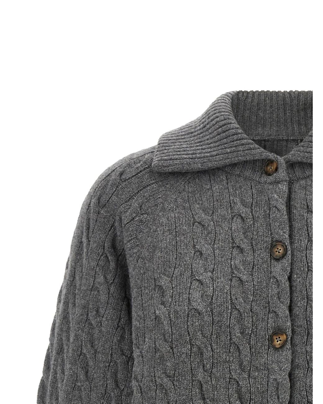 Polo Ralph Lauren Gray Ralph Lauren Cable Knit Button Cardigan