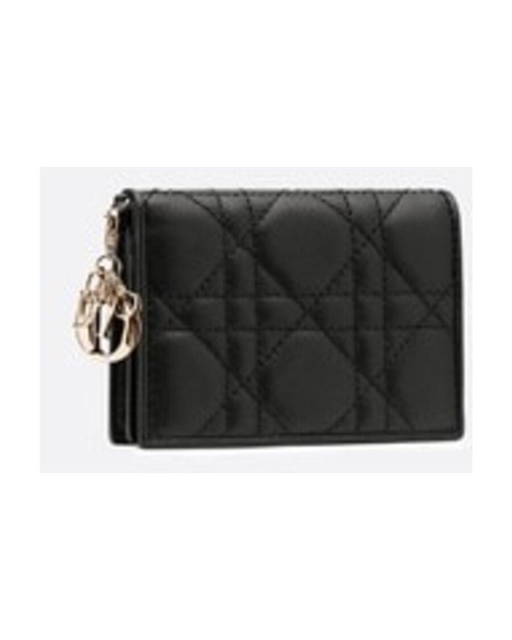 Dior Black Lady Bloom Card Holder