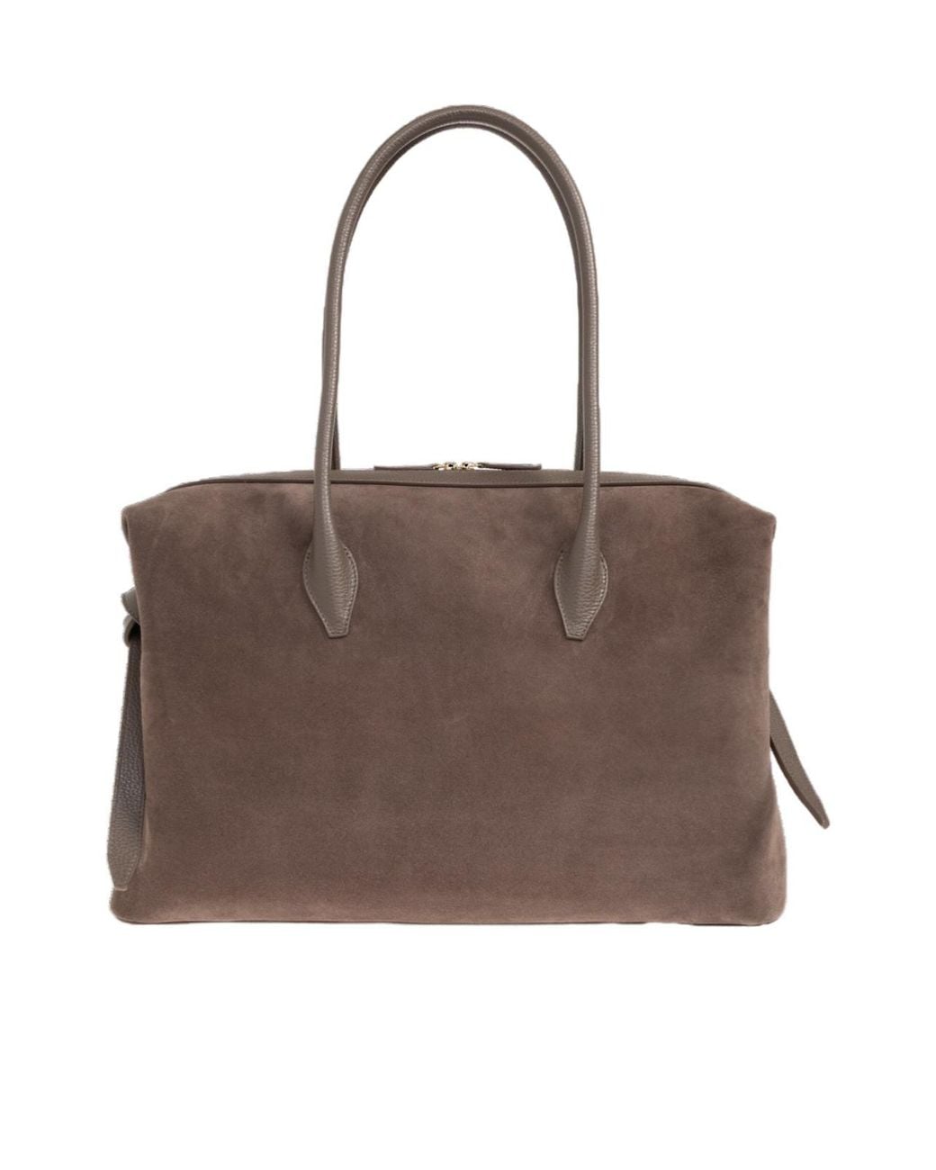 Yuzefi Brown Large Brioche Suede-Leather Duffle Bag