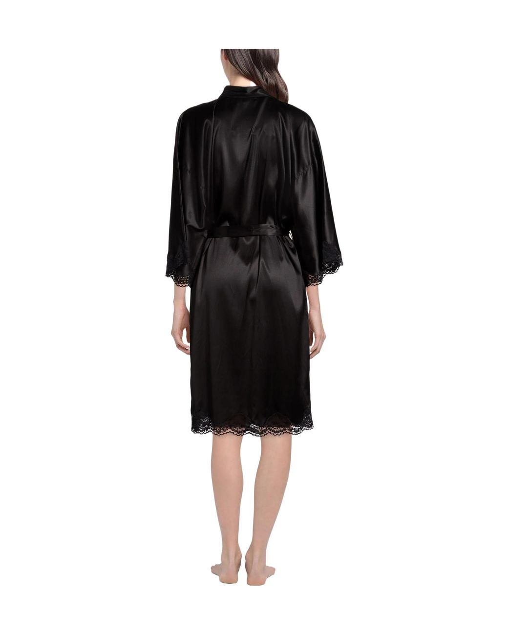 Dolce & Gabbana Black Solid Color Dressing Gowns