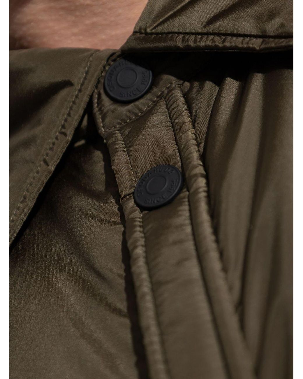 DSquared² Green Snap Buttoned Padded Jacket for men