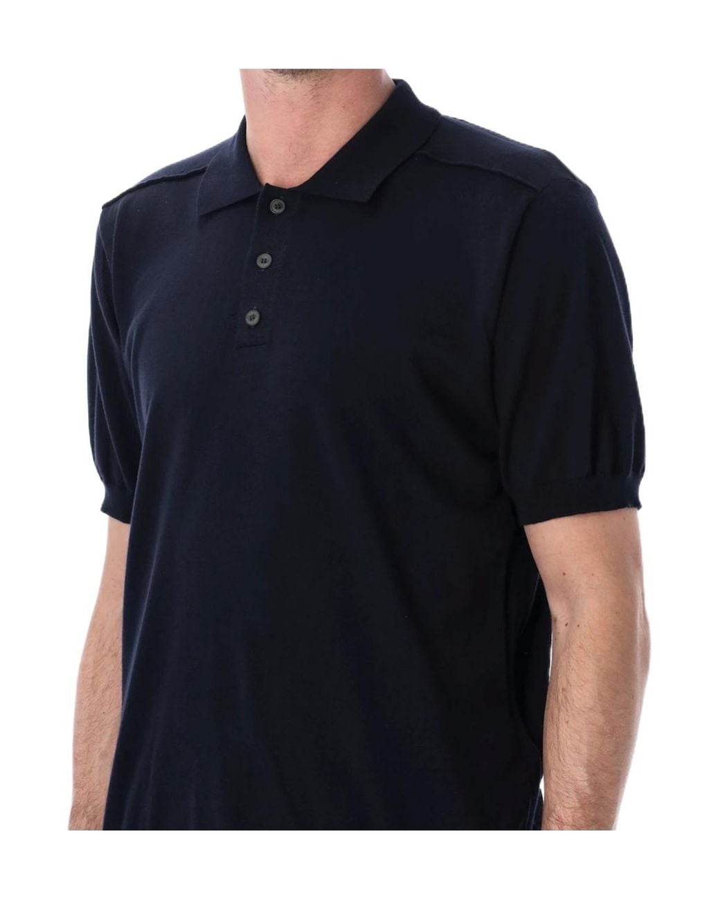 C P Company Black Short-Sleeve Polo Shirt for men