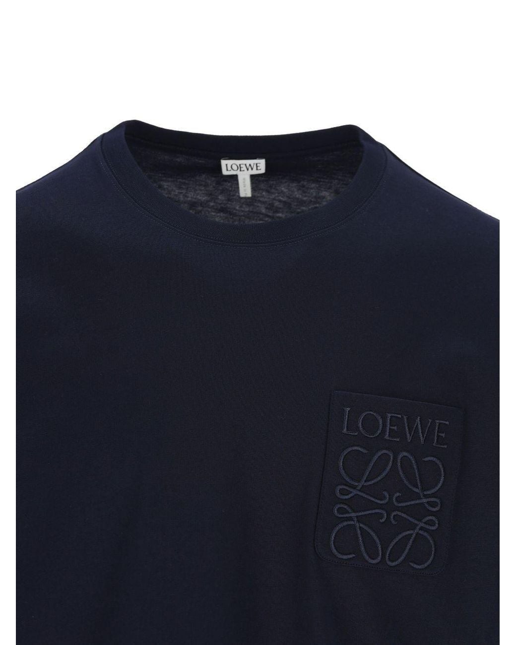 Loewe Blue Cotton Anagram T-Shirt for men