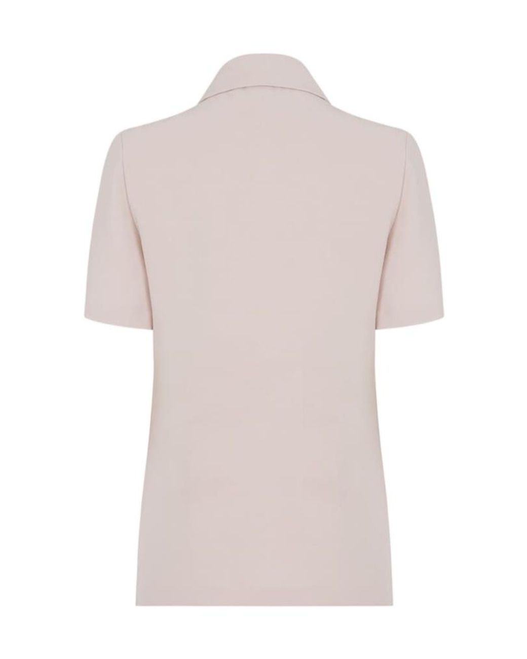 Fendi Pink Logo Embroidered Short Sleeved Polo Shirt