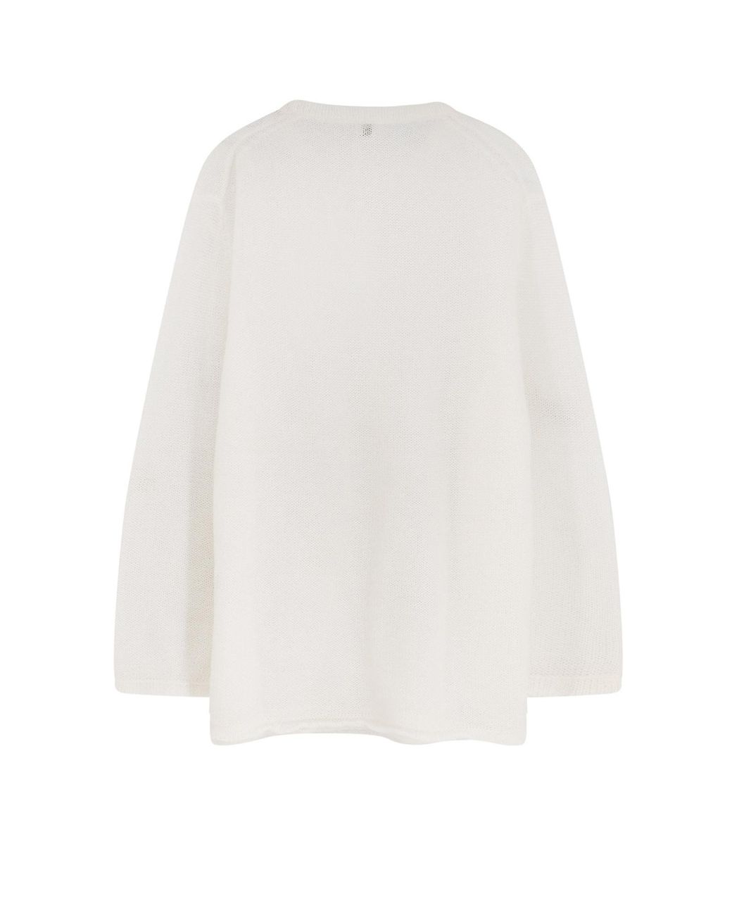 Totême White Totême Semi-Sheer Knitted Jumper