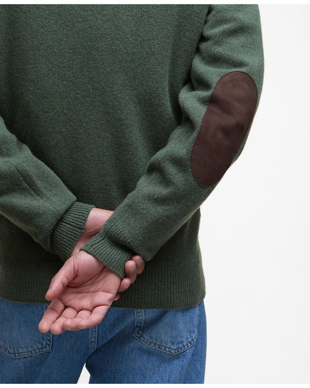 Barbour Green High-Neck Button-Up Cardigan for men