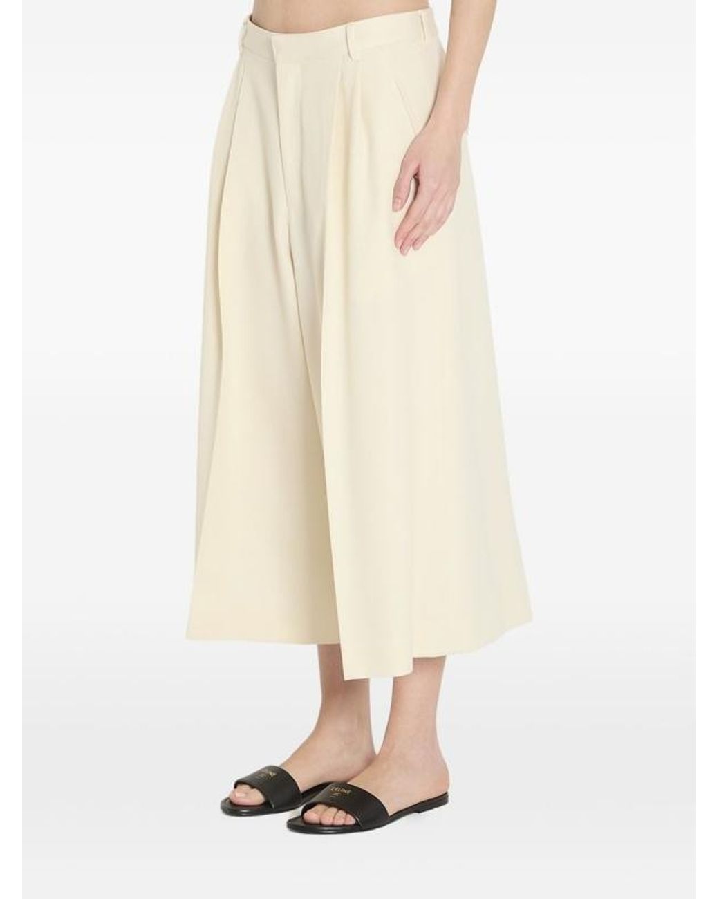 Céline Natural Montauk Cropped Trousers
