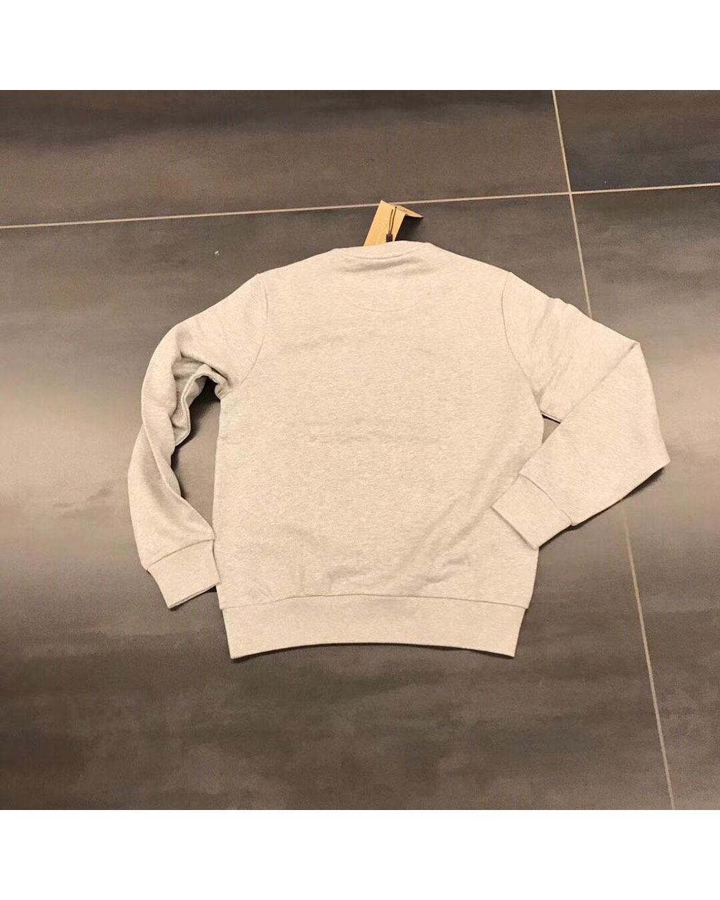 Burberry Gray Long-Sleeved Logo Sweater for men