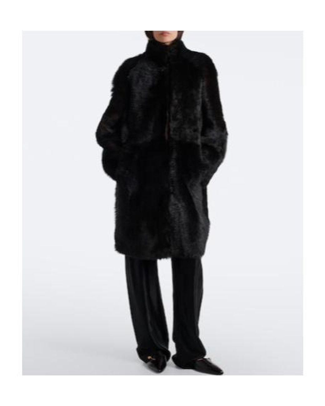 Nour Hammour Black Soft Wool Coat