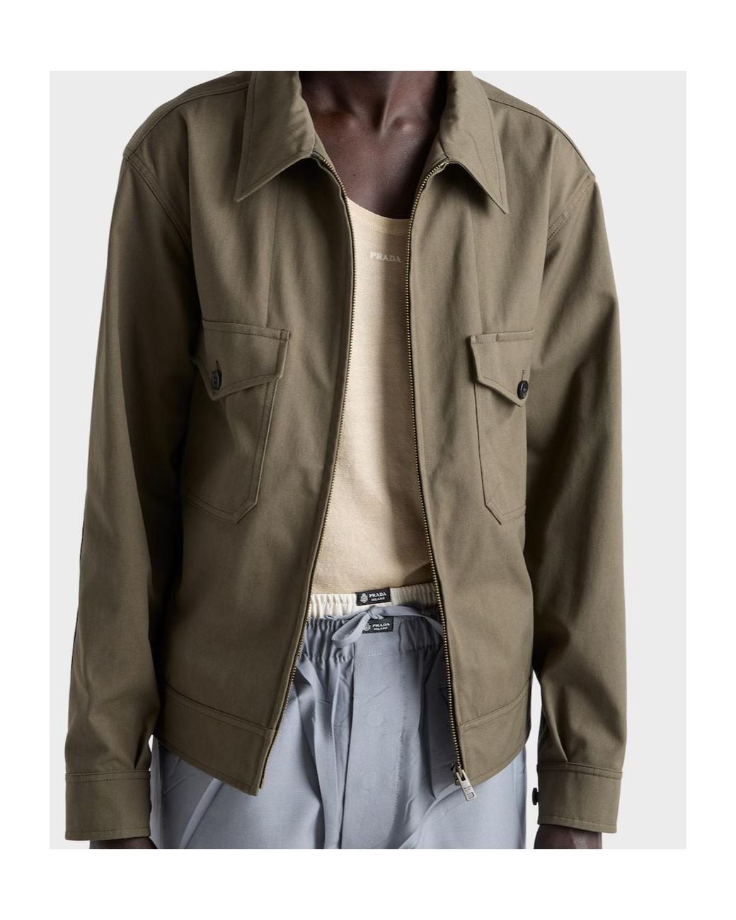 Prada Green Technical Fabric Jacket for men