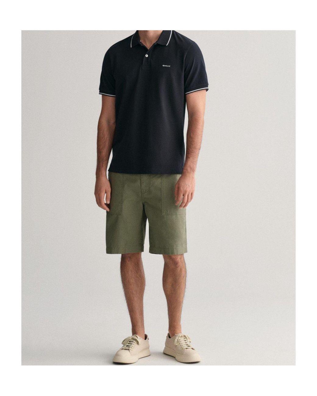Gant Black Logo Short Sleeve Polo Shirt for men