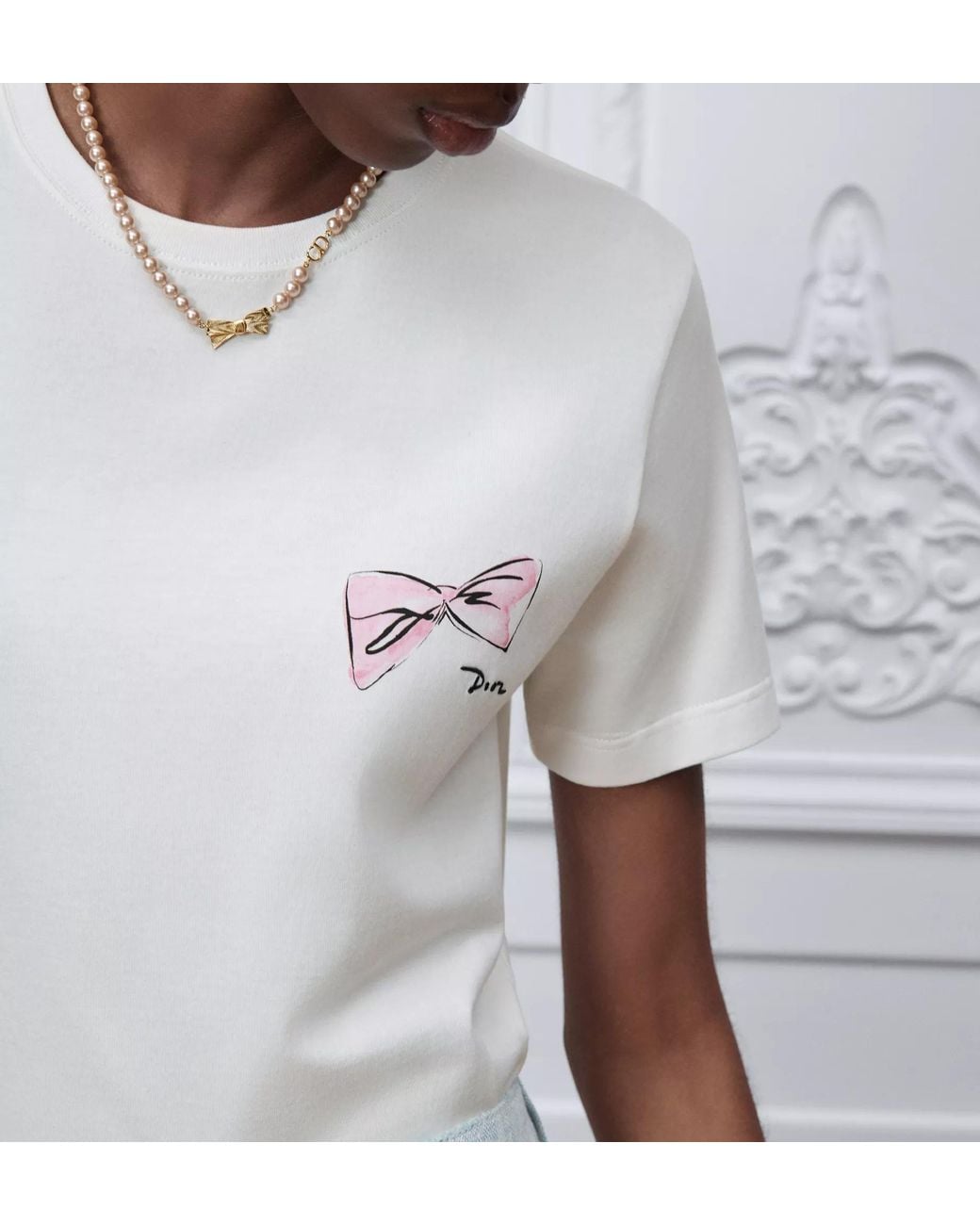 Dior White Fitted T-Shirt