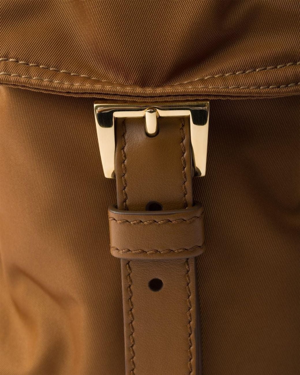 Prada Brown Explore Large Re-Nylon And Leather Bag