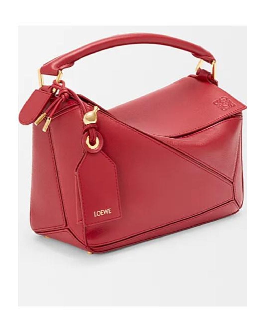 Loewe Red Small Featherlight Puzzle Bag