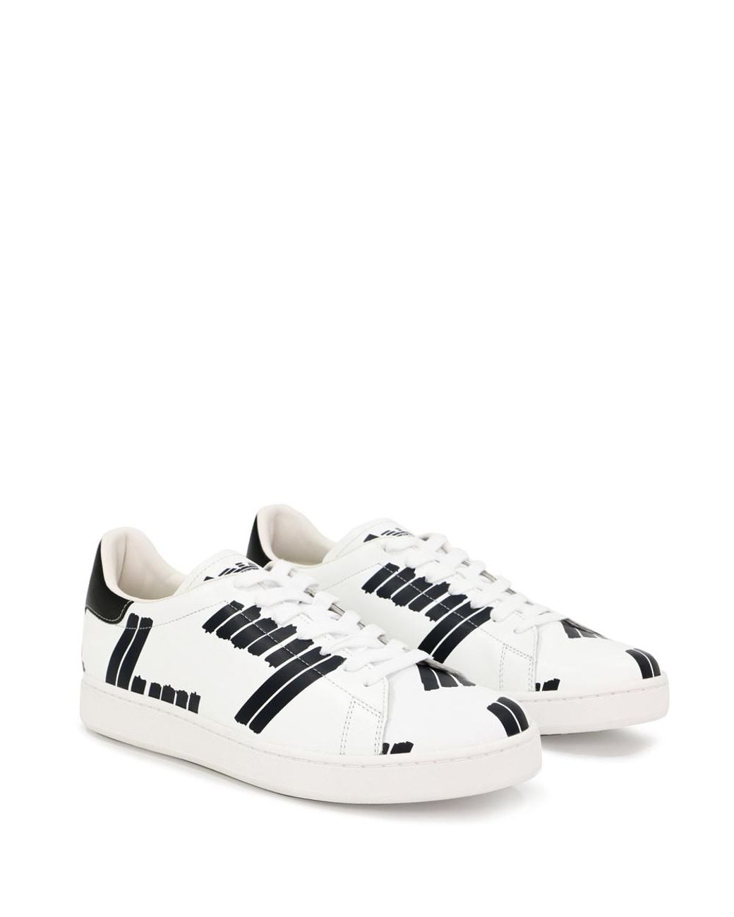EA7 White Logo Lacing Casual Sneakers for men