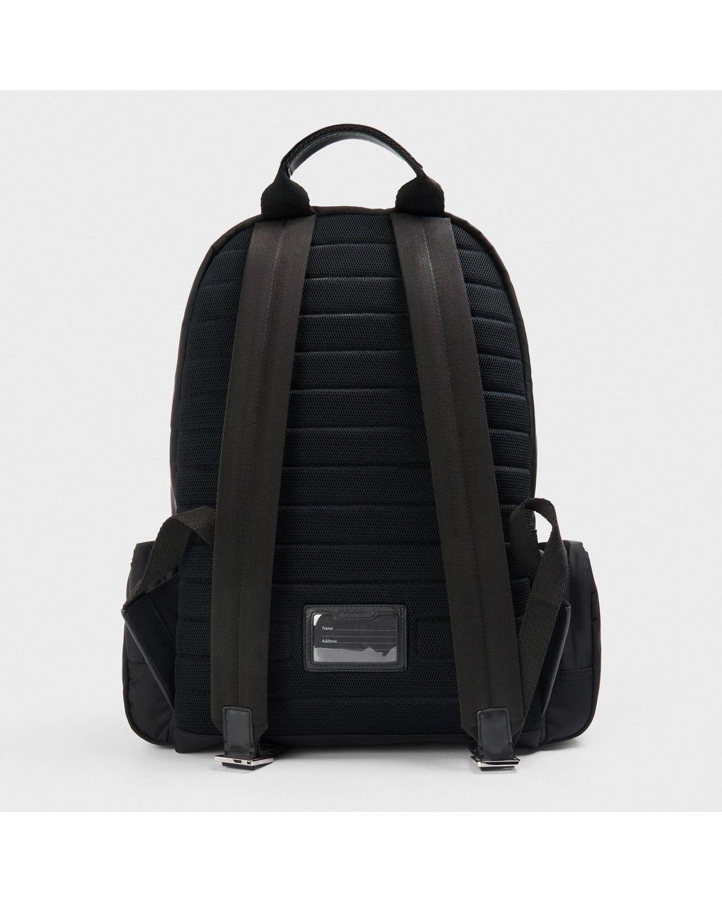 Dolce & Gabbana Black Solid Color Backpacks for men
