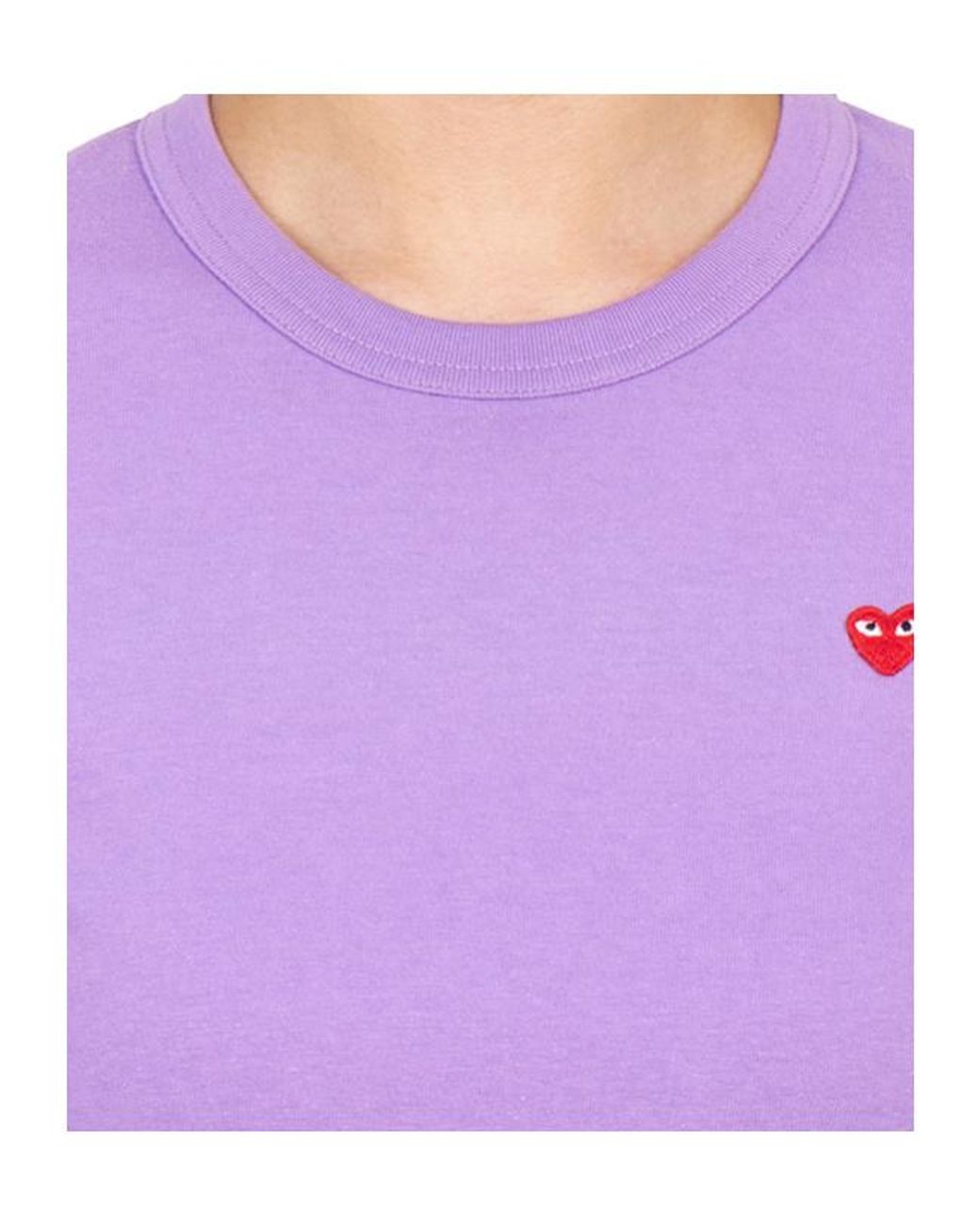 COMME DES GARÇONS PLAY Purple Short-Sleeved T-Shirt for men