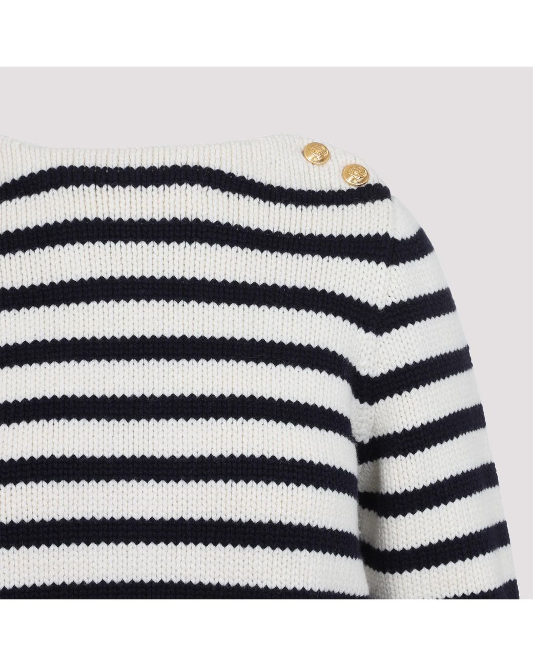 Céline Blue Boat Neck Marinière Sweater
