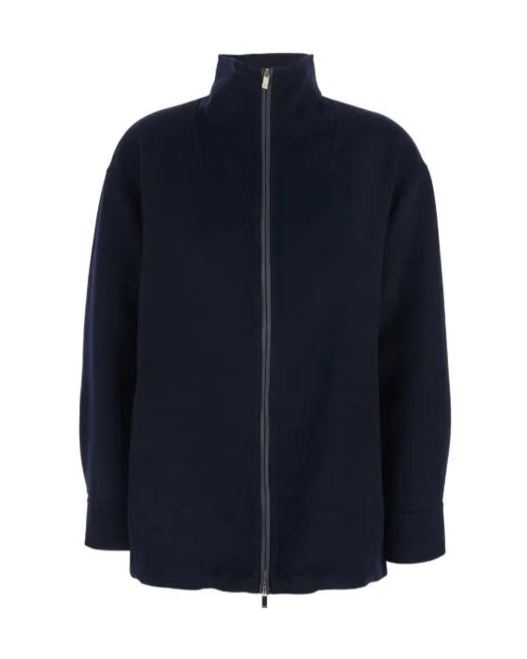 Max Mara Blue Studio Mstpino High Neck Zipped Jacket