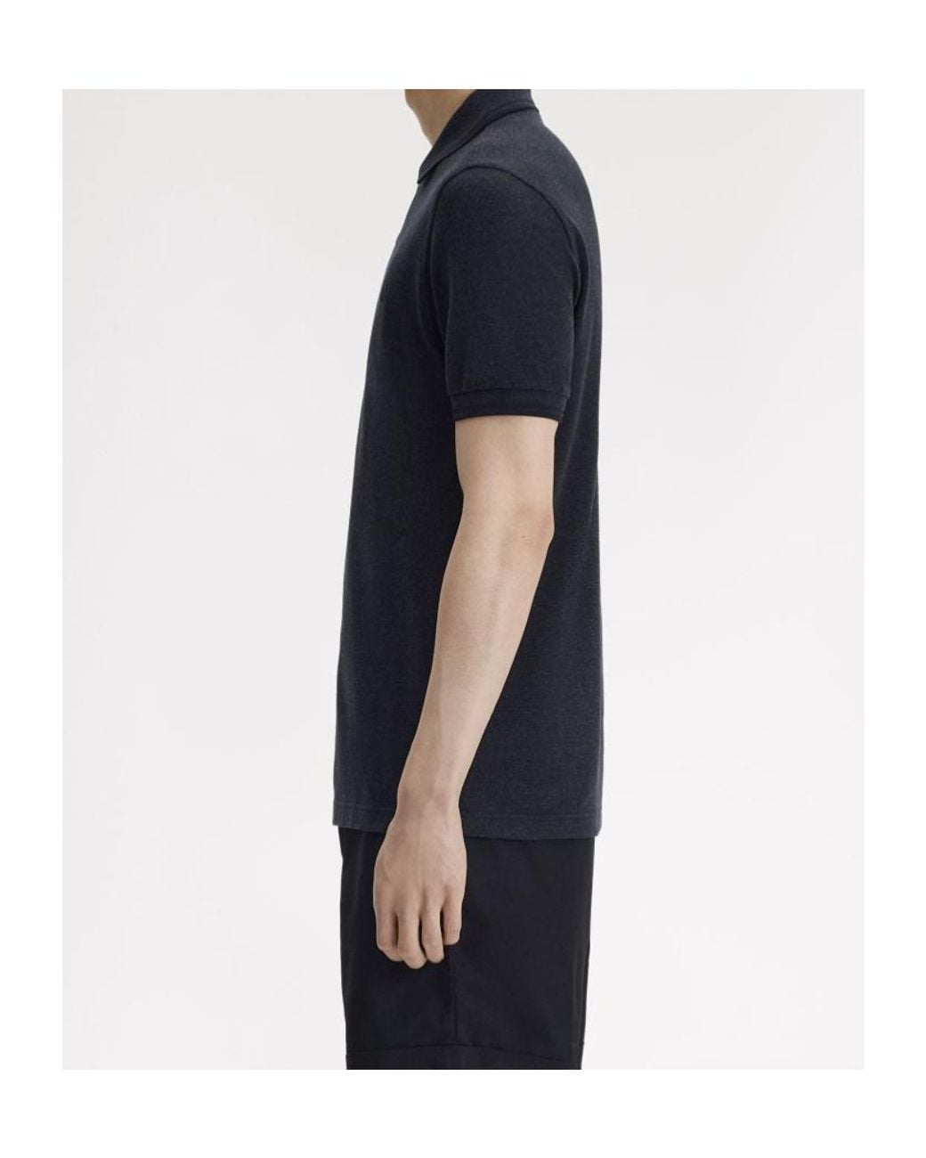 Fred Perry Black Short-Sleeved Polo Shirt for men