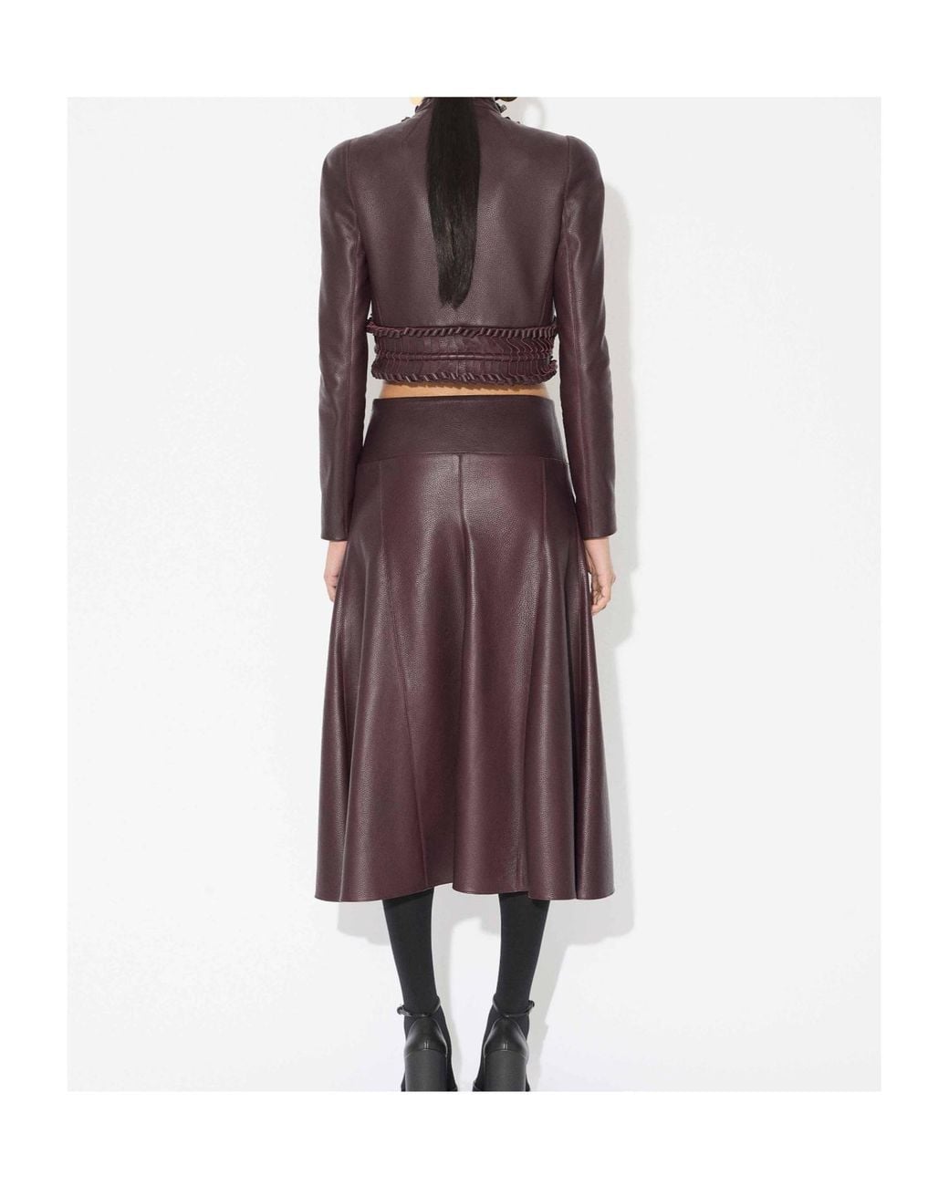 Alaïa Purple Alaïa Slit Midi Skirt