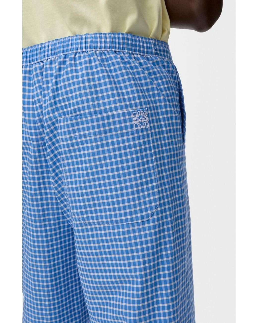 Loewe Blue Anagram Drawstring Trousers for men