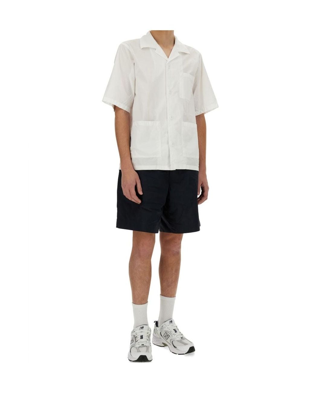 Aspesi Black Bermuda Nemo Relaxed Shorts for men