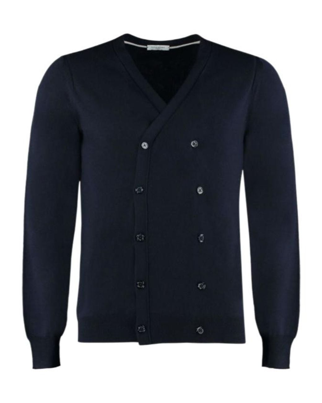 Paolo Pecora Black Wool Cardigan Knitwear for men