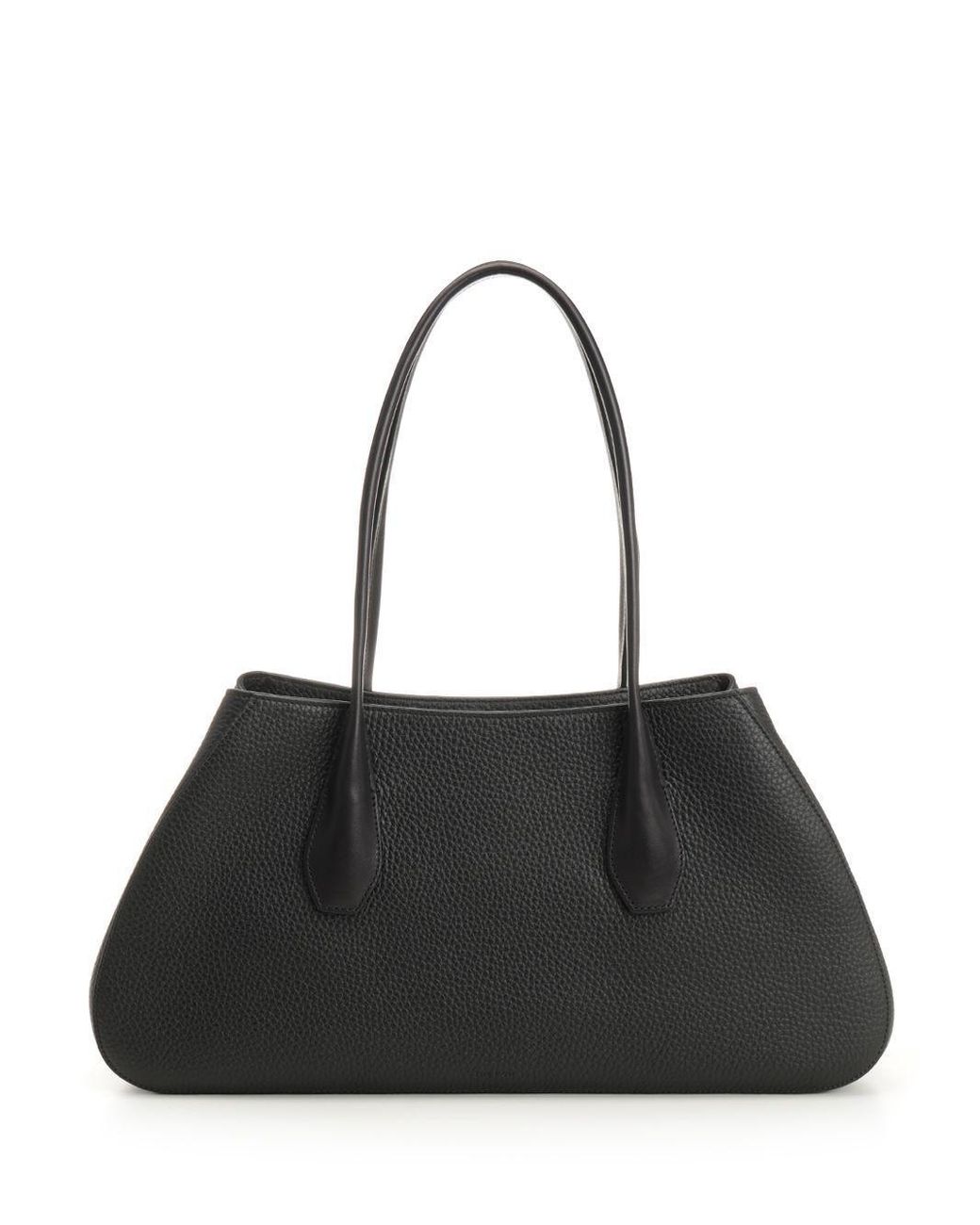 The Row Black Alger Stitch Detailed Shoulder Bag