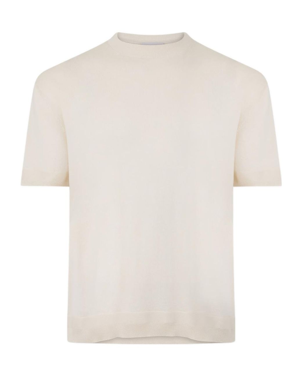 Moncler White Knit T-Shirt for men