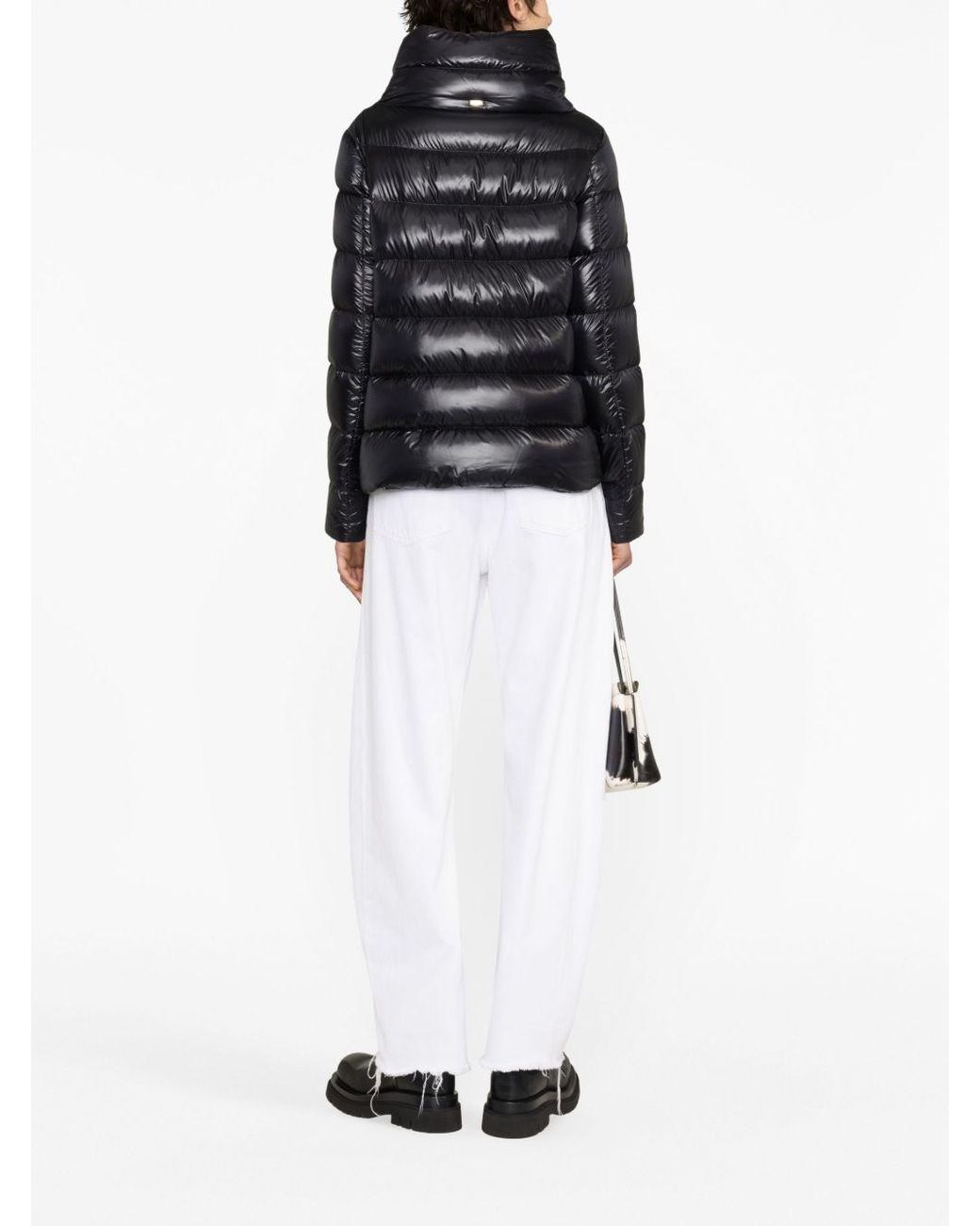 Herno Black High-Neck Quilted Padded Jacket