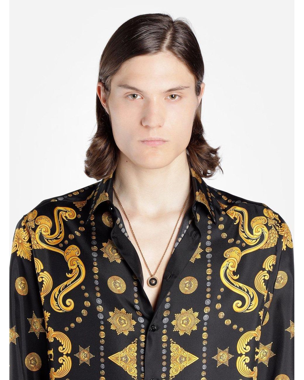 Versace White Medusa Chain-Linked Necklace for men